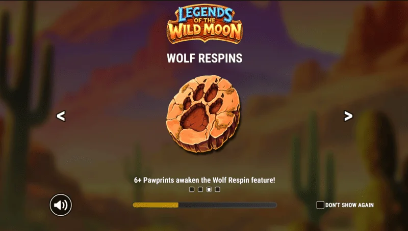 Legends of the Wild Moon - メインのリール画面